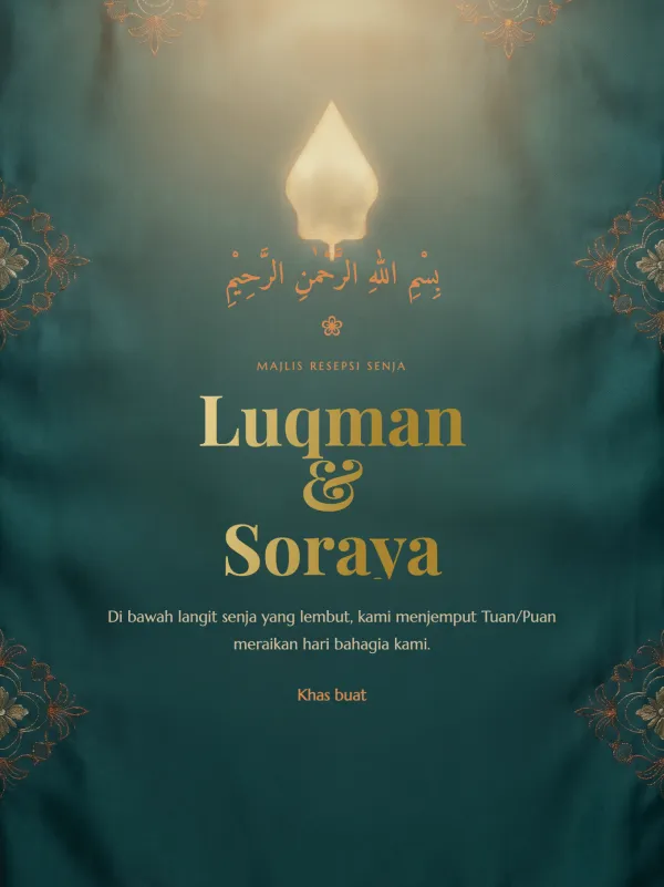 Adat Gunungan Senja invitation card design